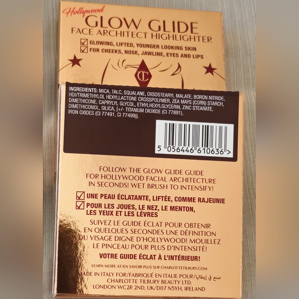 NIB Charlotte Tilbury Glow Glide Highlighter Rose Gold Glow **2 Available** - Picture 8 of 8